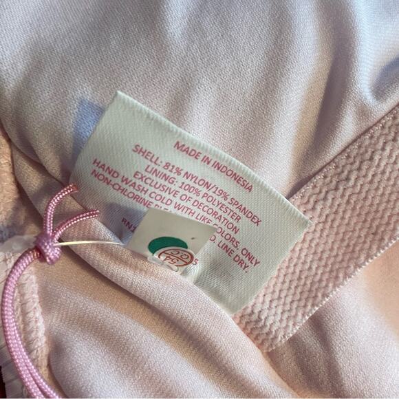 Stoney Clover x Target Pink Ribbed One Piece Cheeky High Leg Swimsuit XS 0 2 new - Picture 12 of 14